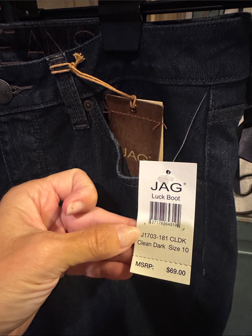 Jag Jeans Women's Straight Dark Blue Denim - Picture 2 of 3